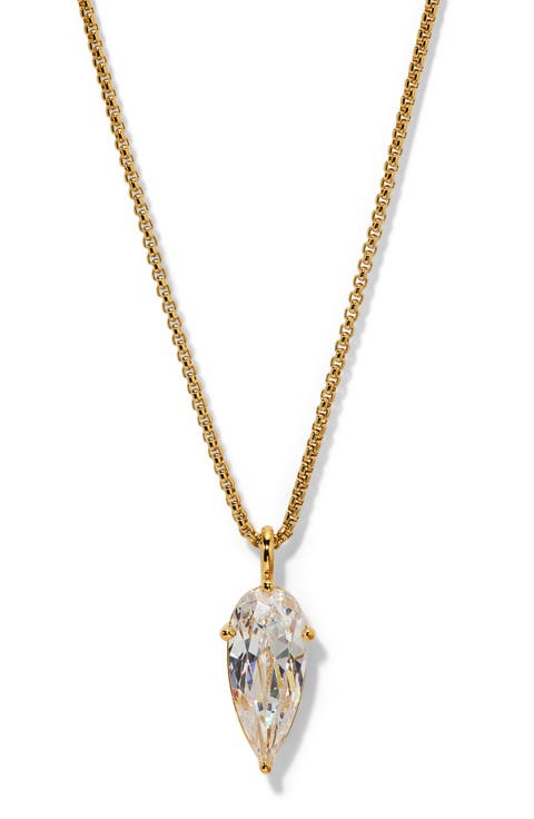 Lucia Teardrop Cubic Zirconia Pendant Necklace