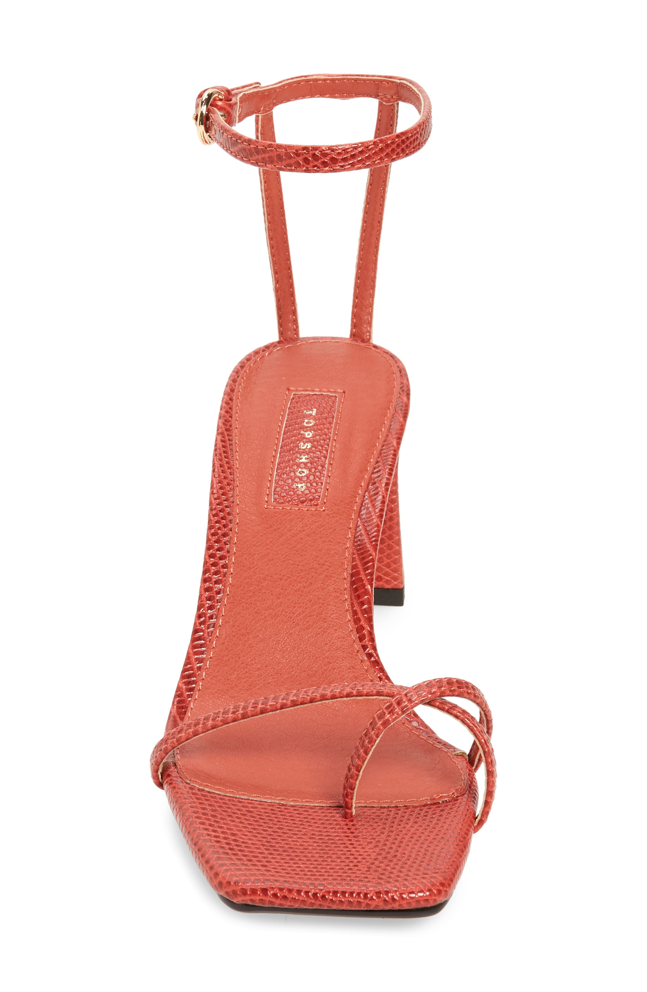 Nature Strappy Block Heel Sandal, Alternate, color, RUST