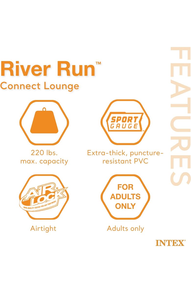 Intex River Run Connect Lounge, Ages 18+, Alternate, color, Multicolored