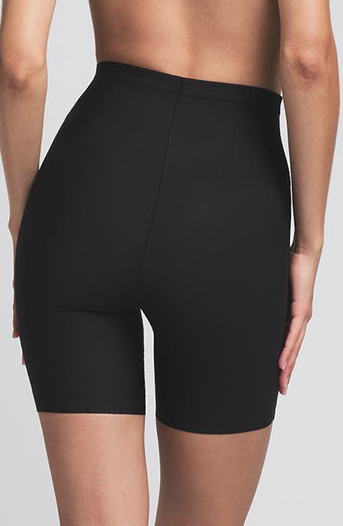 Skims Hip Enhancing Mid Thigh Padded Shorts In Black