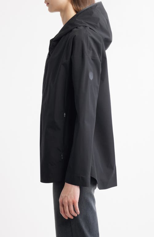 Save The Duck Dawa Water Repellent Hooded Rain Jacket In Black