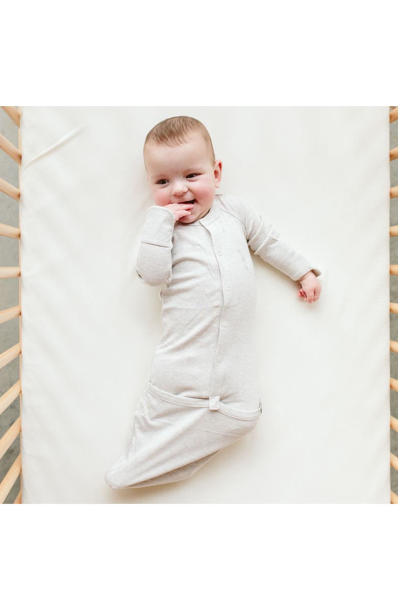 goumikids Goumi 24 Hour Convertible Sleeper Baby Gown, Main, color, Storm Gray