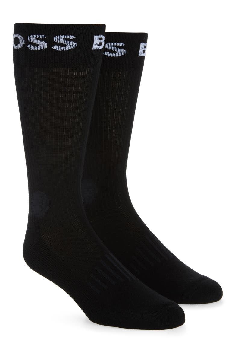 2-Pack Sport Crew Socks, Main, color, BLACK
