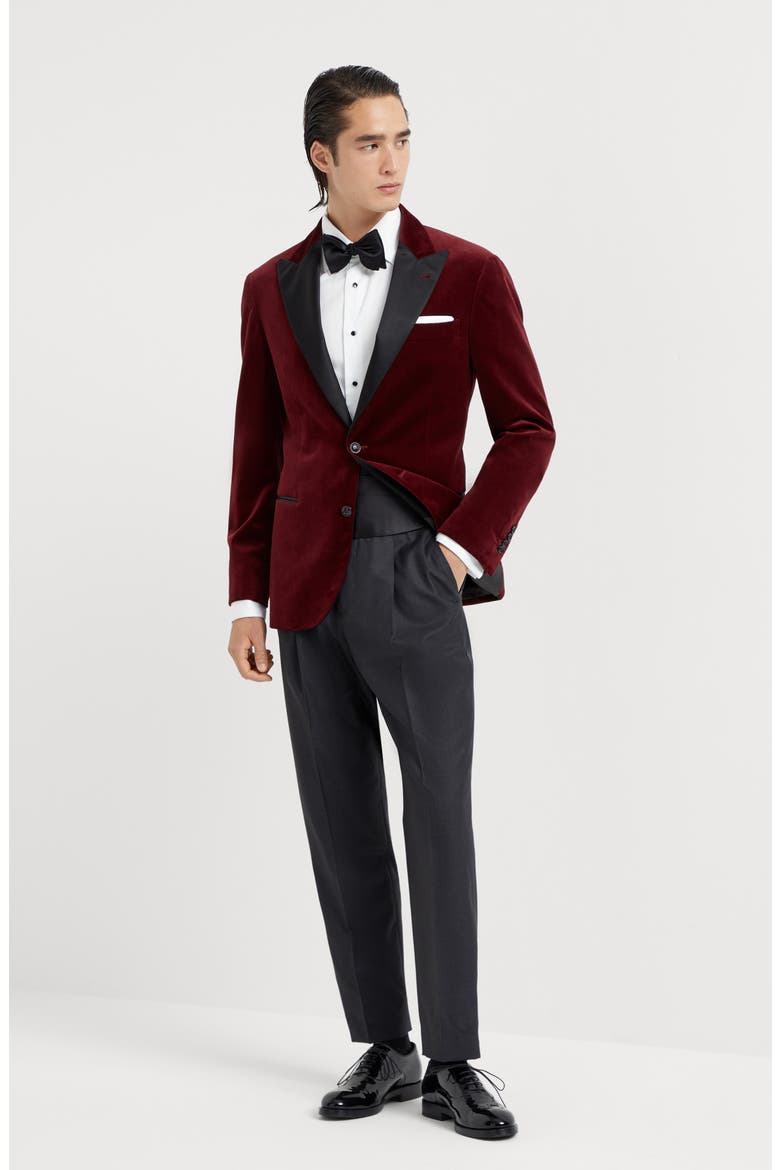 Tuxedo jacket, Alternate, color, Wine