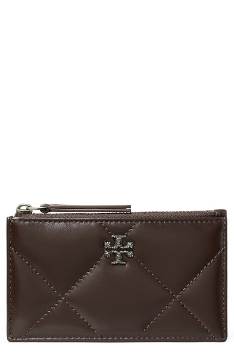 Small Kira Pavé Diamond Quilted Leather Card Case