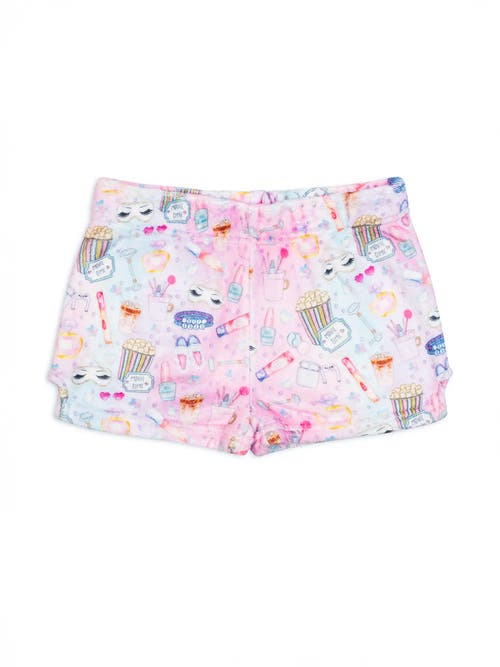 Preppy Goose Plush Sleepover Loungewear Shorts In Blue