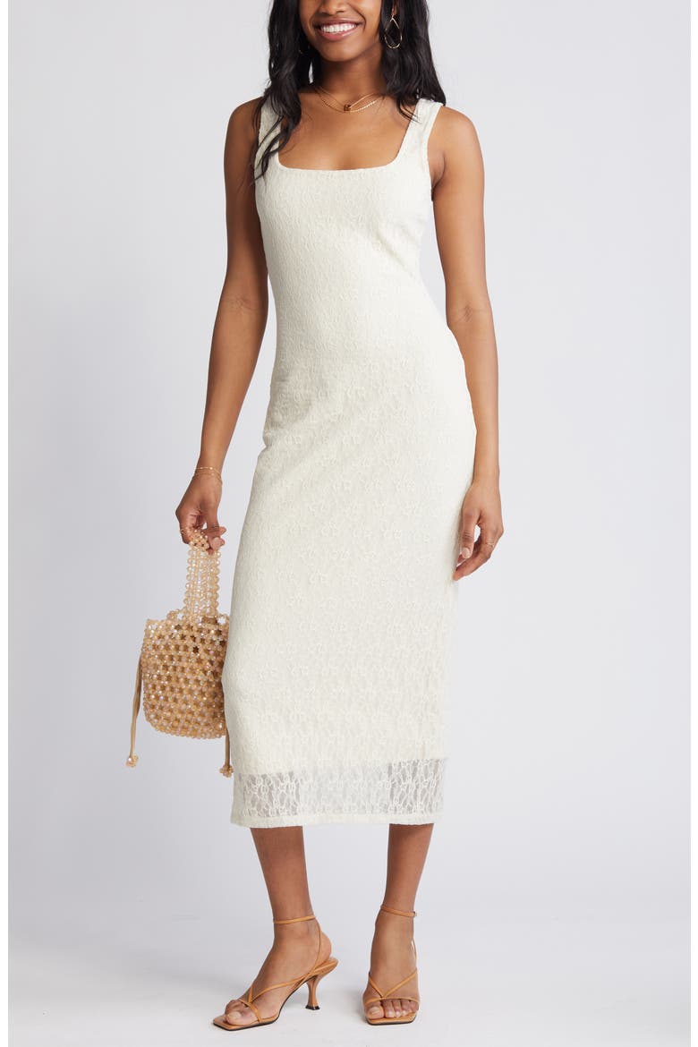 Lace Sleeveless Maxi Dress, Alternate, color, IVORY DOVE