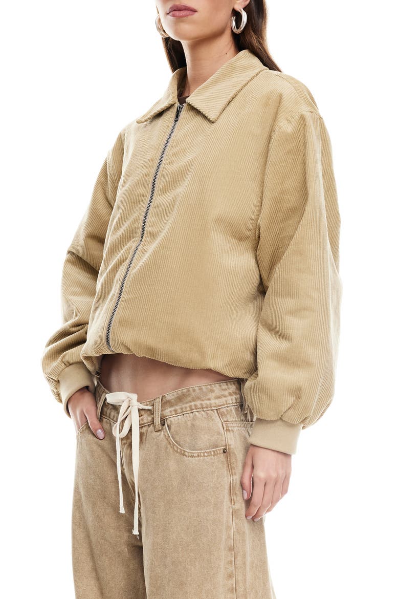 Corduroy Bomber Jacket, Alternate, color, LATTE