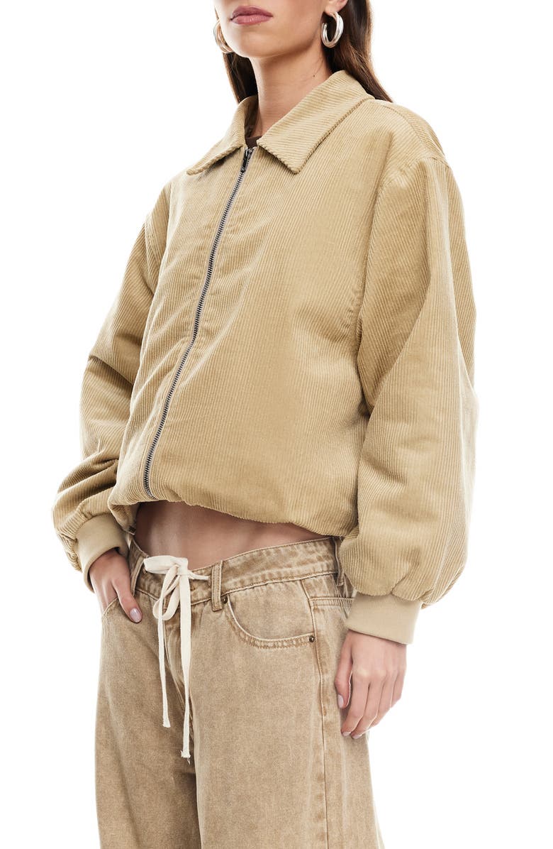 LIONESS Corduroy Bomber Jacket, Alternate, color, Latte