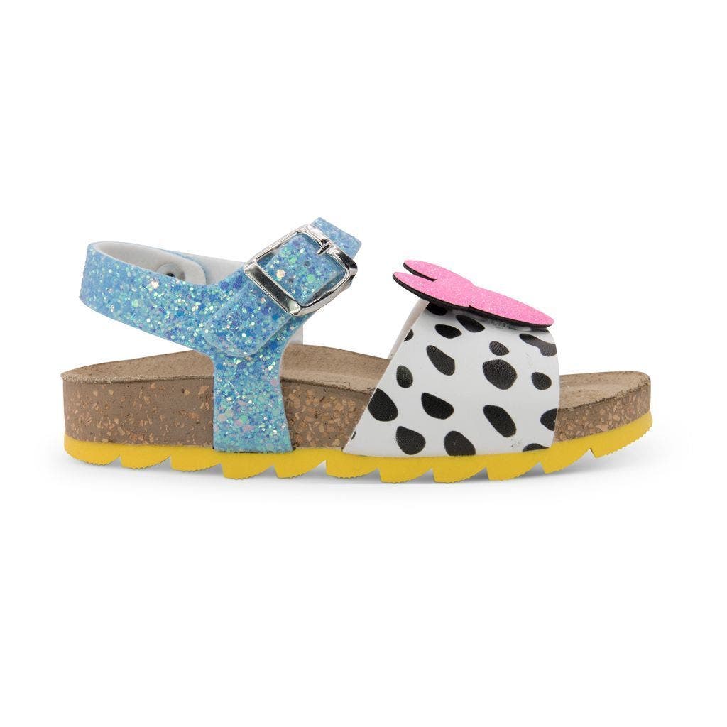 Master of Arts Mickey Logo Dalmatian Print Sandals, Alternate, color, Pink