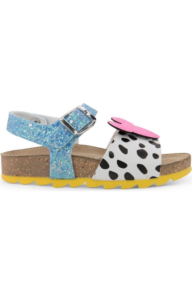 Master of Arts Mickey Logo Dalmatian Print Sandals, Alternate, color, Pink