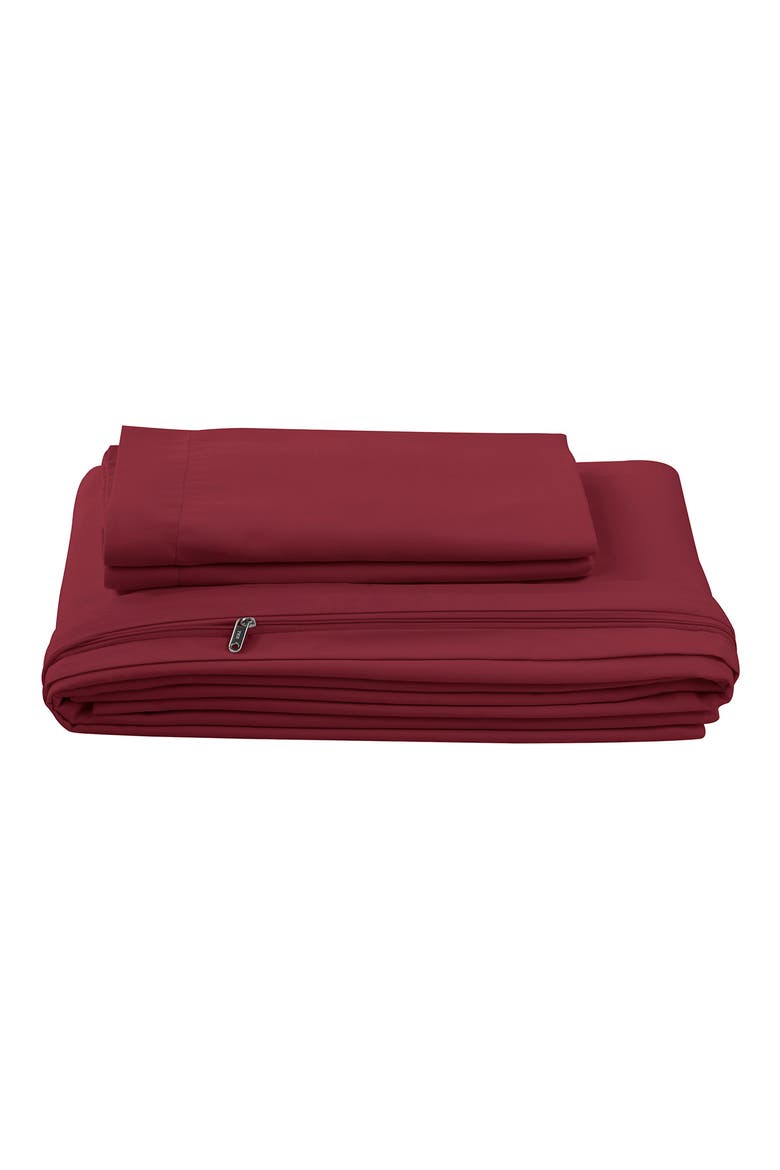 IENJOY HOME Premium Ultra Soft 3-Piece Duvet Cover Set, Alternate, color, BURGUNDY