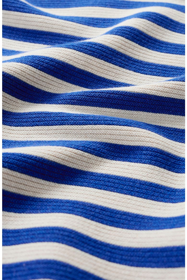 Makers Stripe Rib Organic Cotton Sweater, Alternate, color, KNIT MINI CORNISH INK CHALK