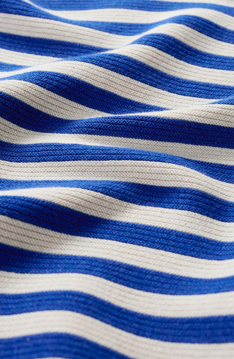 Seasalt Cornwall Makers Stripe Rib Organic Cotton Sweater, Alternate, color, Knit Mini Cornish Ink Chalk