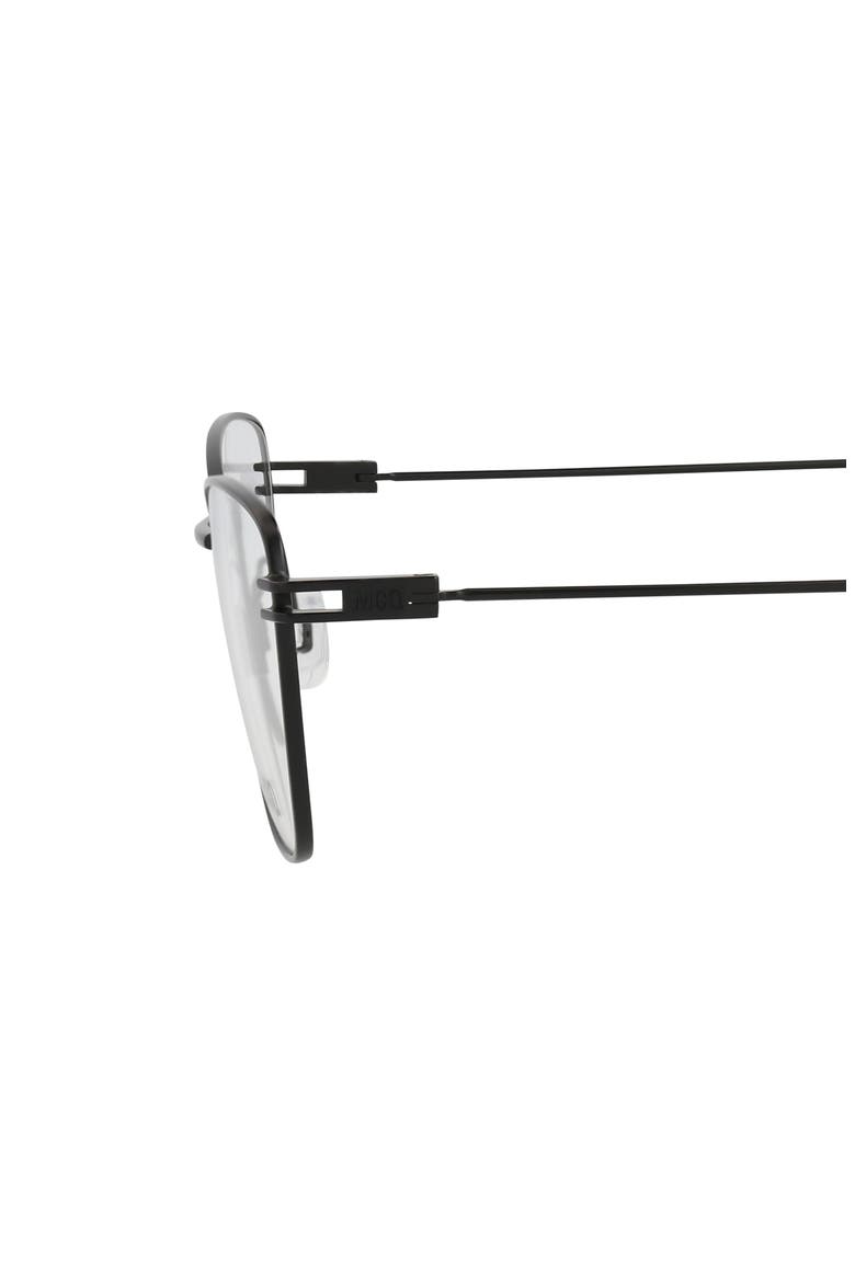 55mm Cat Eye Optical Glasses, Alternate, color, BLACK BLACK TRANSPARENT