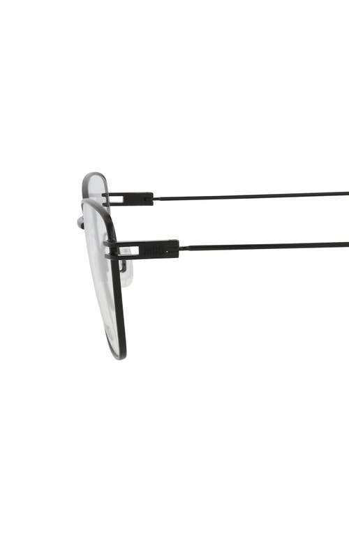 Alexander Mcqueen Mcqueen 55mm Cat Eye Optical Glasses In Black Black Transparent