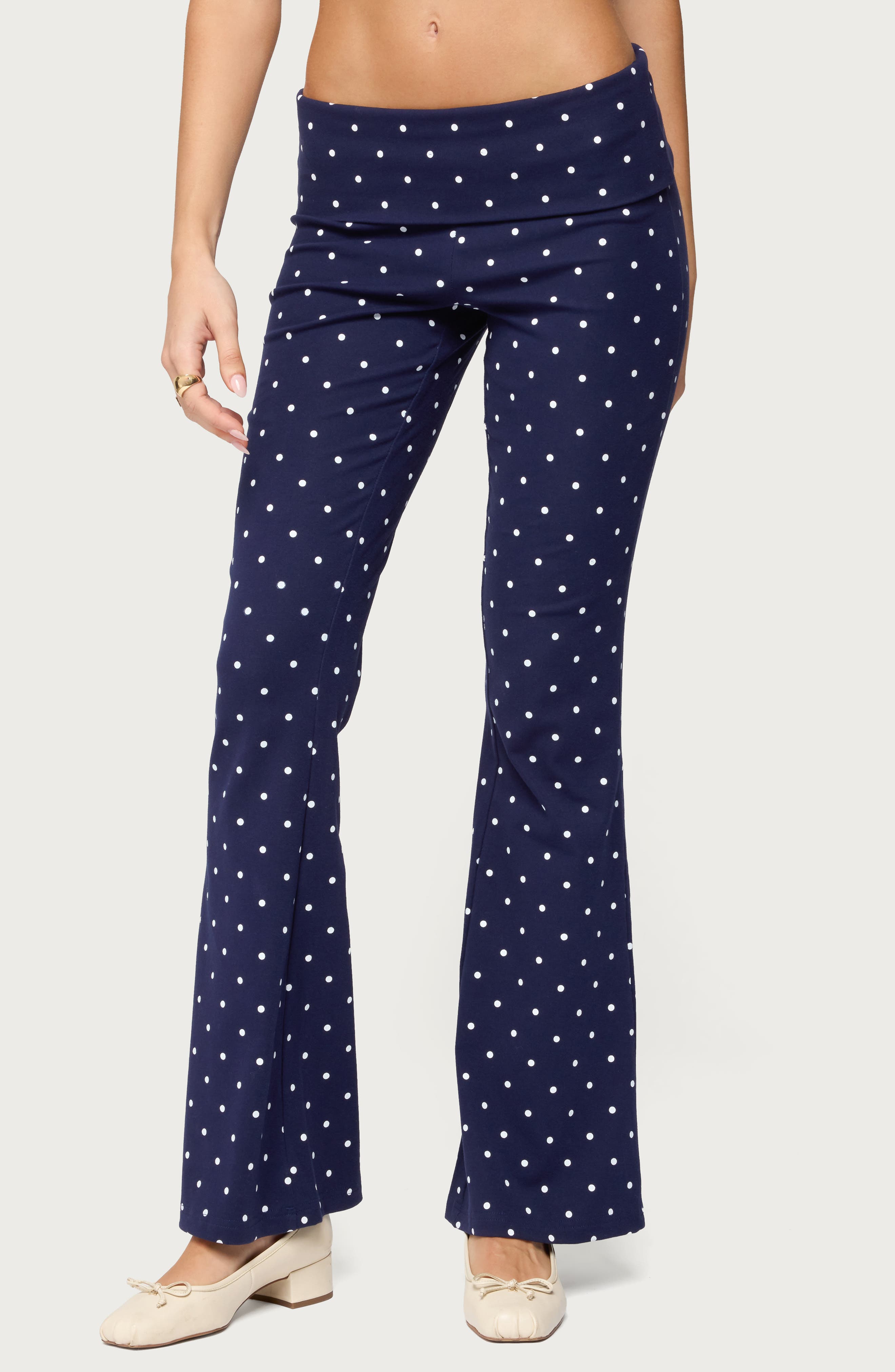 Daliya Dot Foldover Pants