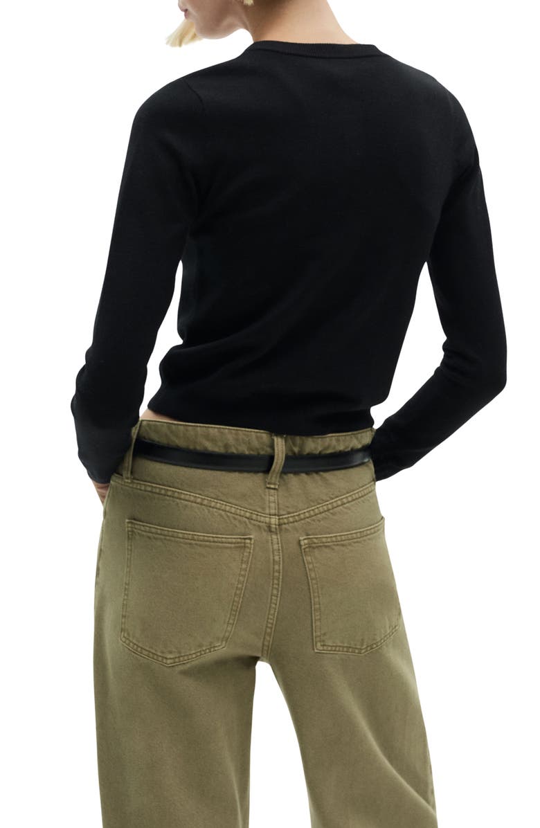 MANGO Crewneck Cardigan, Alternate, color, 