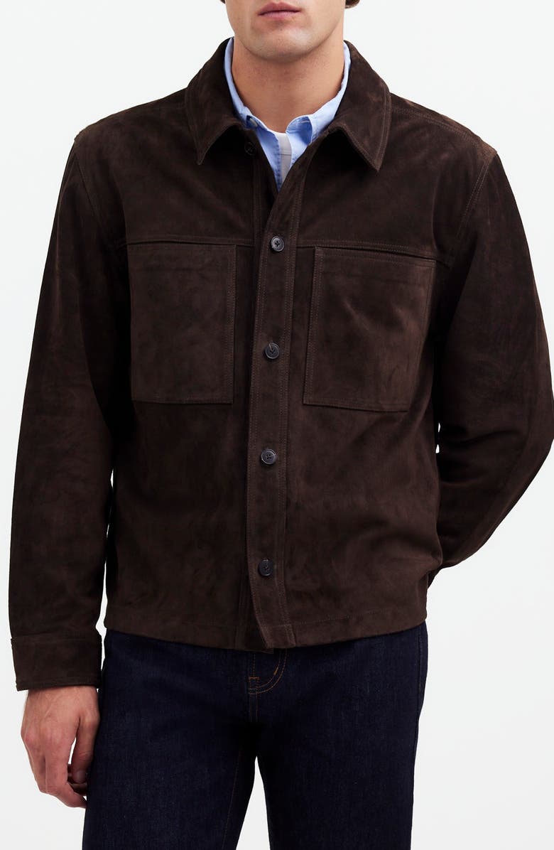 Madewell Boxy Suede Shirt Jacket, Main, color, 