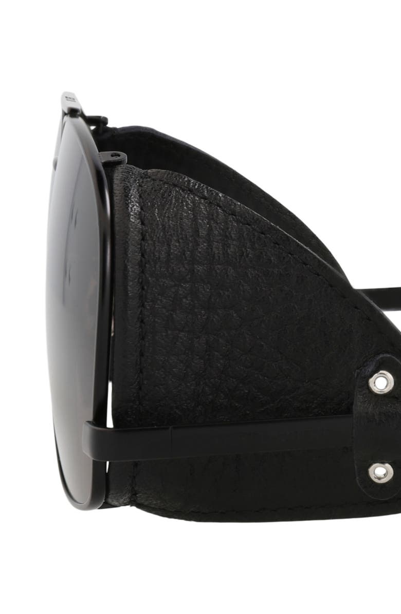 Saint Laurent 59mm Polarized Aviator Sunglasses, Alternate, color, Black Black Black