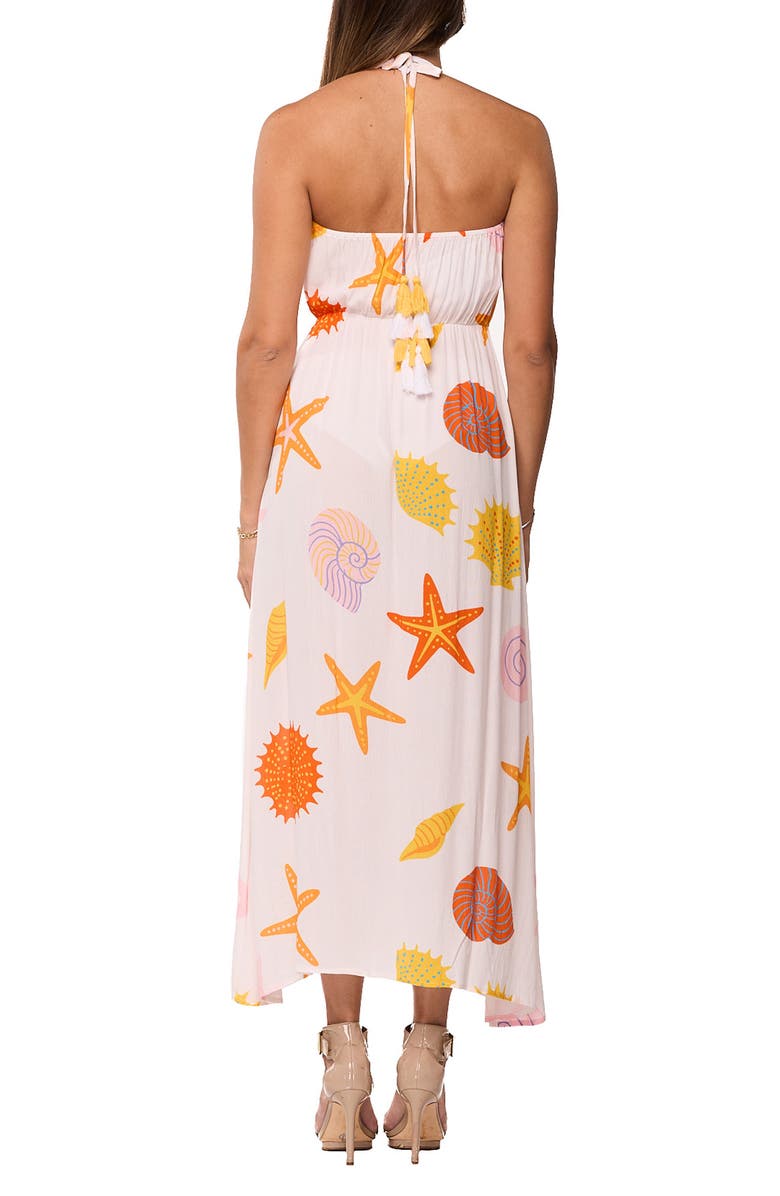 RANEES Halter Cover-Up Dress, Alternate, color, Coral