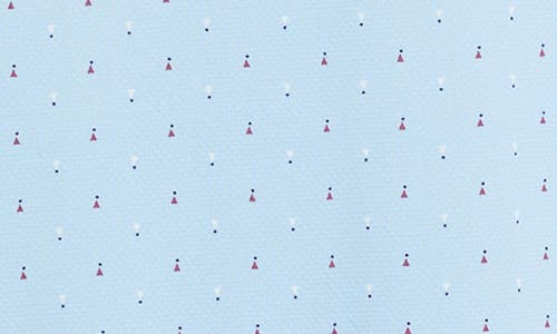 Mizzen + Main Mizzen+main Halyard Trim Fit Print Performance Polo In Light Blue Exclamation Geo
