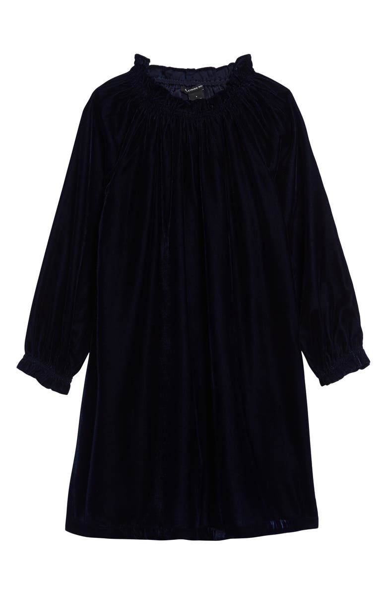 Something Navy Gathered Holiday Dress, Main, color,