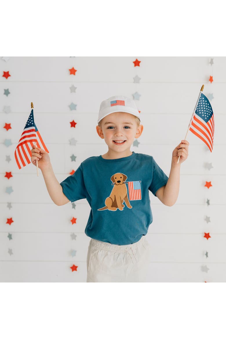 American Flag Patch Baseball Hat, Alternate, color, White