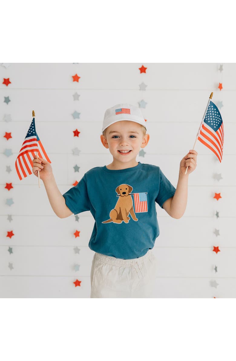 Sweet Wink American Flag Patch Baseball Hat, Alternate, color, White