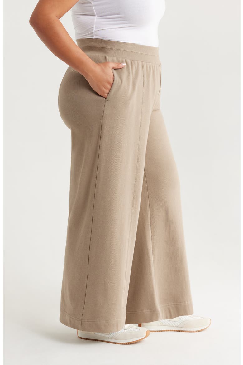 Skyrise Pintuck Palazzo Pants, Alternate, color, POND GREEN