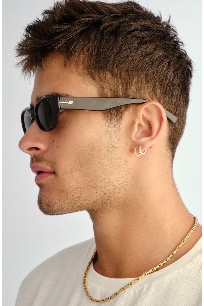 Le Bijou 55mm Oval Sunglasses, Alternate, color, DARK TORT