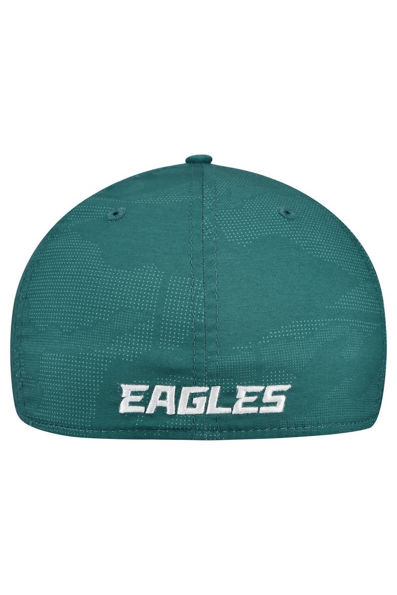 Men's New Era  Midnight Green Philadelphia Eagles Tonal Camo 39THIRTY Stretch Fit Hat, Alternate, color, Green