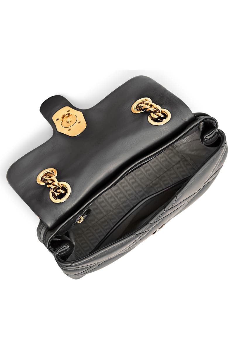 AIMEE Unity Box Quilted Leather Convertible Shoulder Bag, Alternate, color, Black