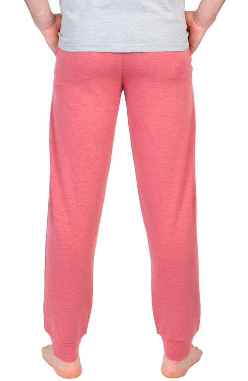 Shop Tailorbyrd French Terry Lounge Joggers In Sunwashed Red