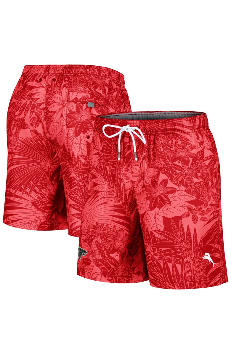 Tommy Bahama Men's Tommy Bahama Red Atlanta Falcons Santiago Palms Board Shorts, Main, color, 