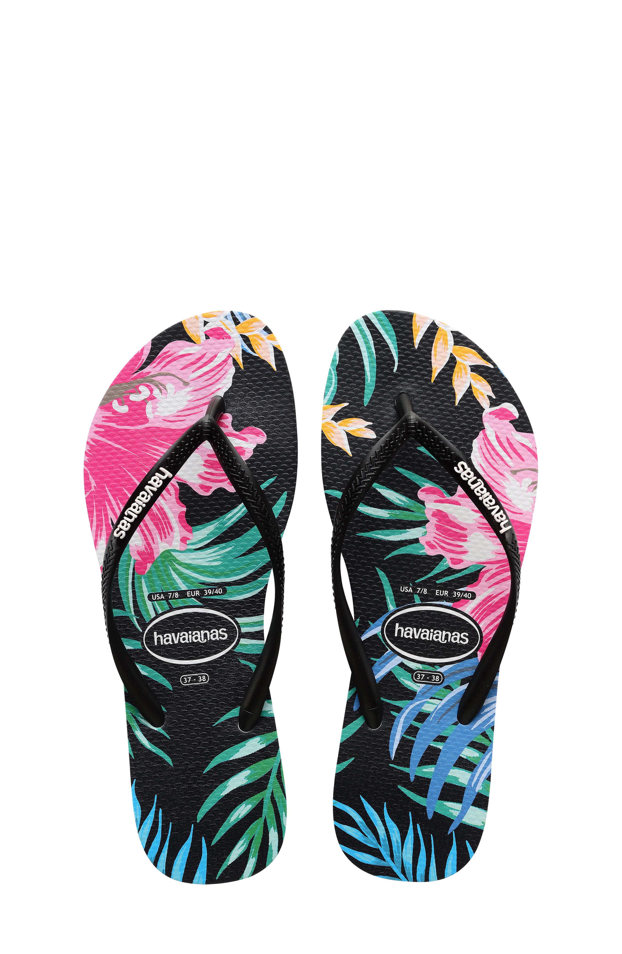 Havaianas Kids' Slim Floral Flip Flop, Alternate, color, 