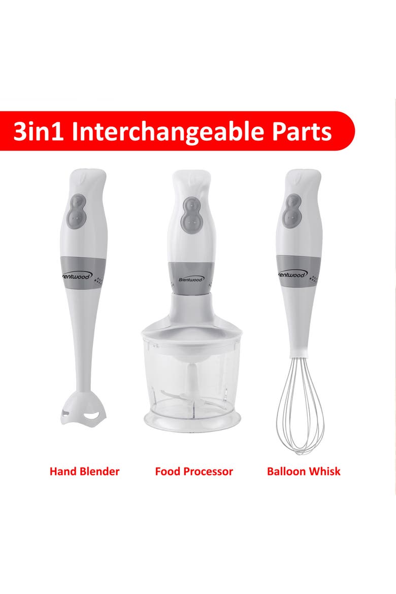 2 Speed Hand Blender with Balloon Whisk, Alternate, color, White