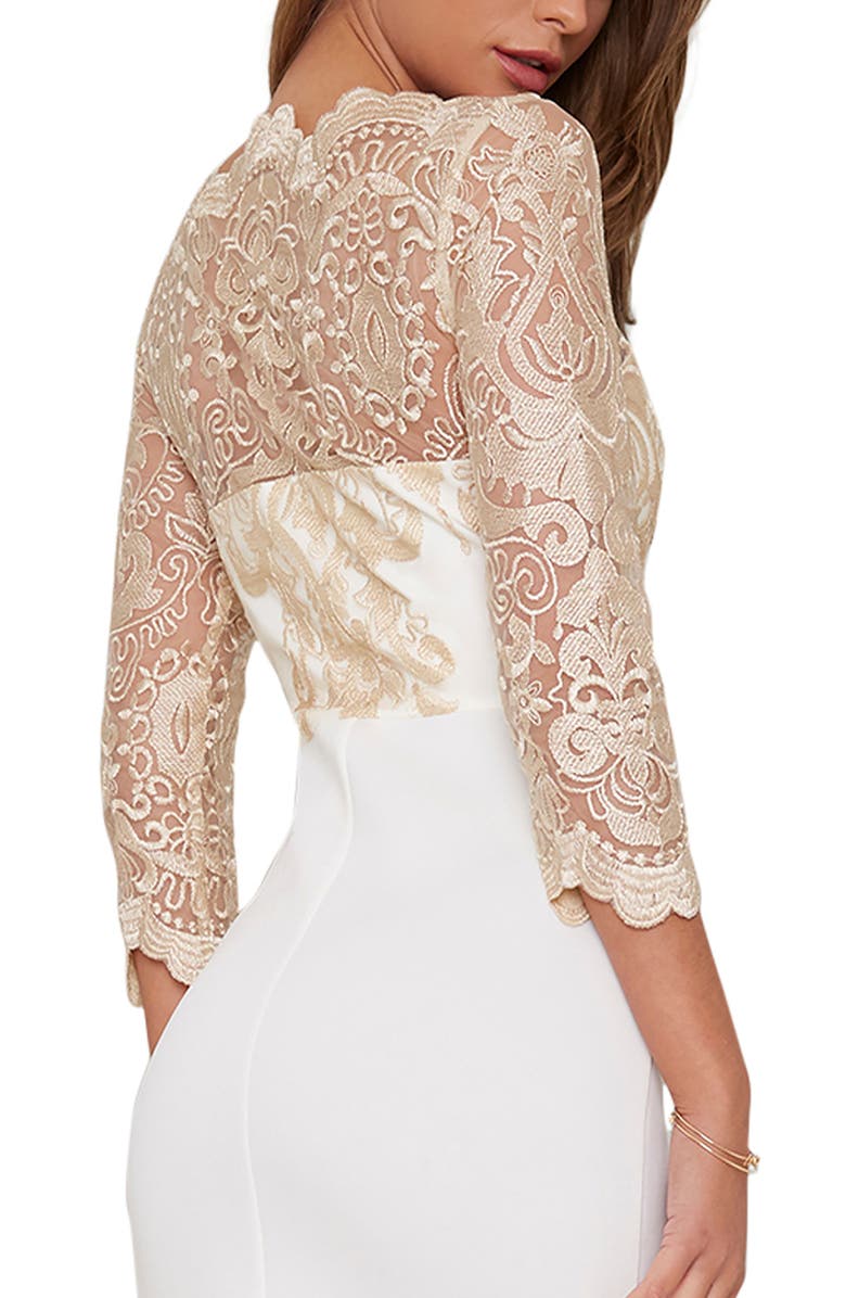 Chi Chi London Agape Lace Cocktail Dress, Alternate, color, 