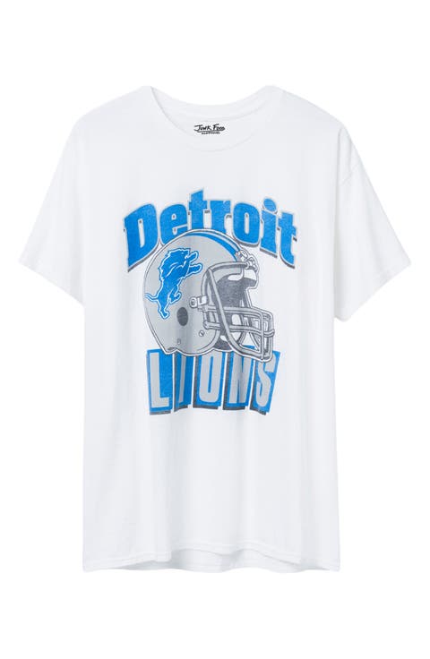 Detroit Lions Throwback Helmet Cotton Graphic T-Shirt