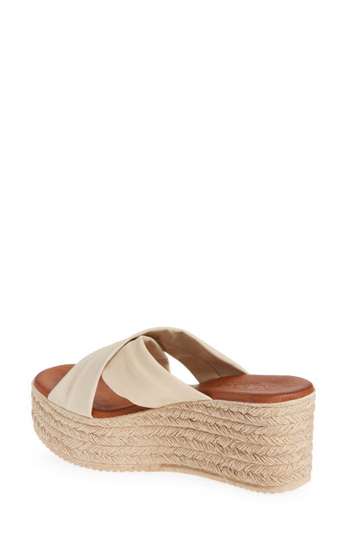 Cordani Bella Espadrille Wedge Sandal In Beige Leather
