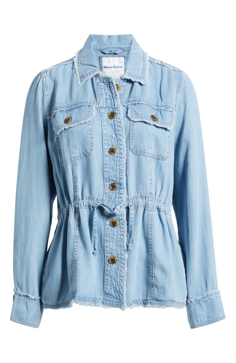 Tommy Bahama Chambray Utility Jacket, Alternate, color, Light Indigo Wash