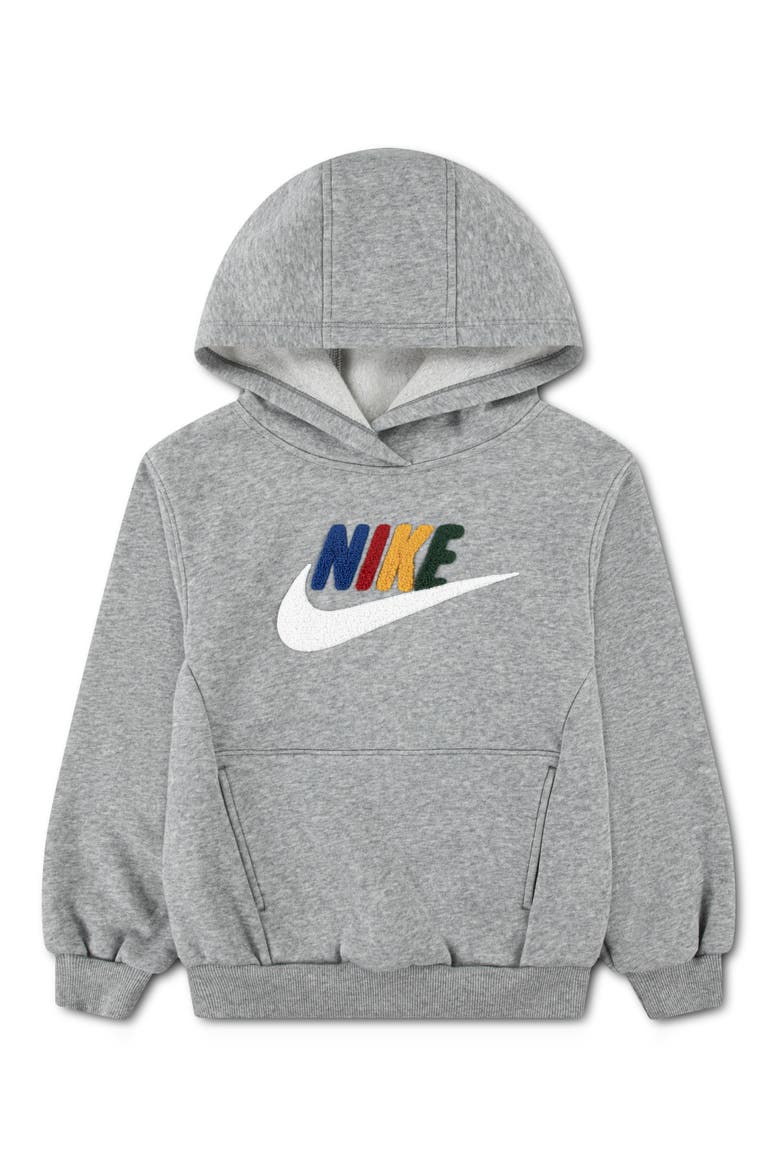 Kids' Club Chenille Hoodie, Main, color, DARK GREY HEATHER