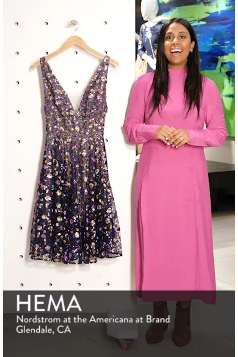 Bronx and Banco Sequin Fit & Flare Dress video
