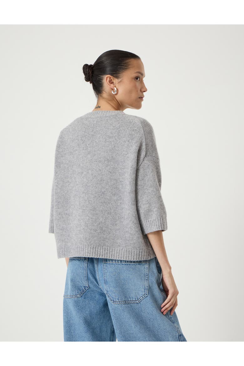 Cherrie Chunky Cashmere Jumper, Alternate, color, Mid Grey Marl