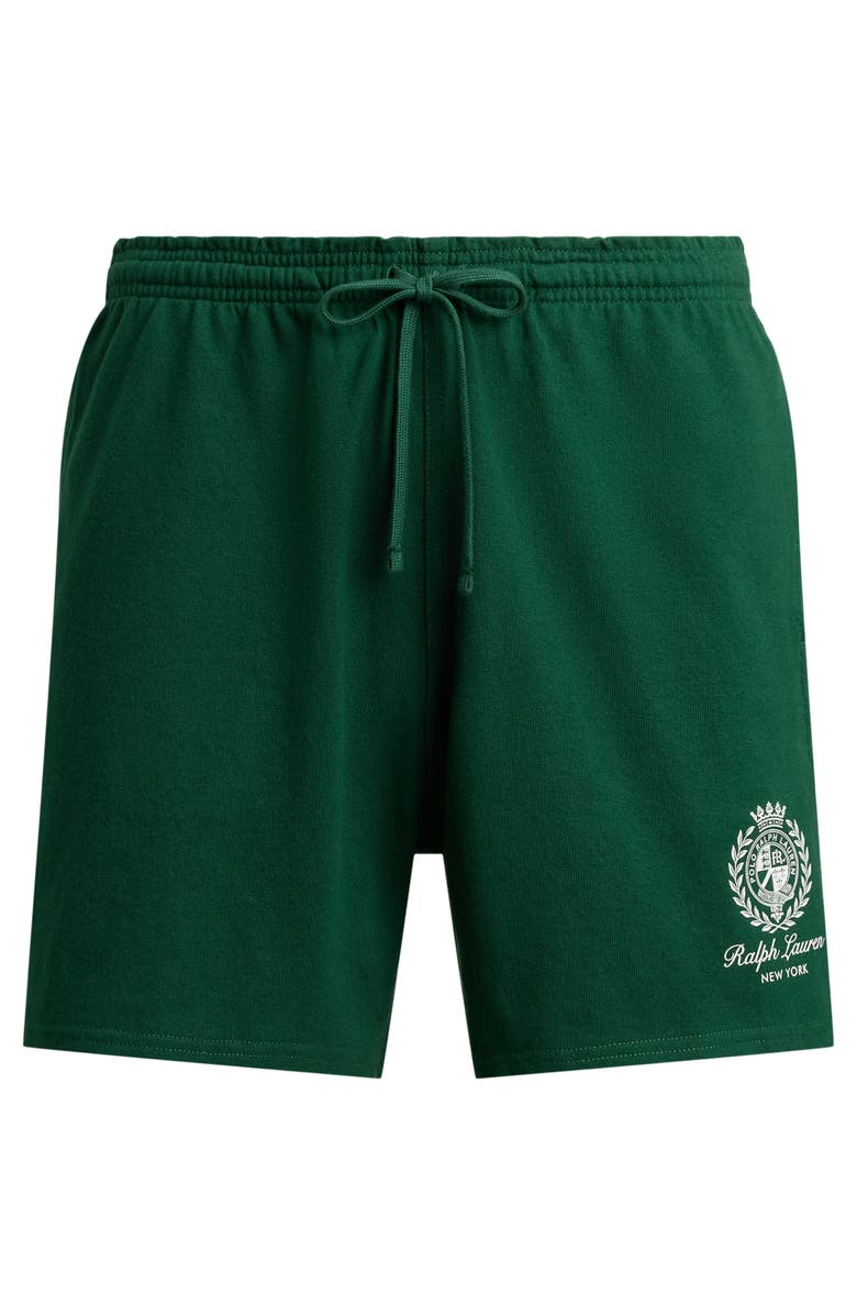 Polo Ralph Lauren Relaxed Fit Jersey Graphic Sweat Shorts, Alternate, color, New Forest
