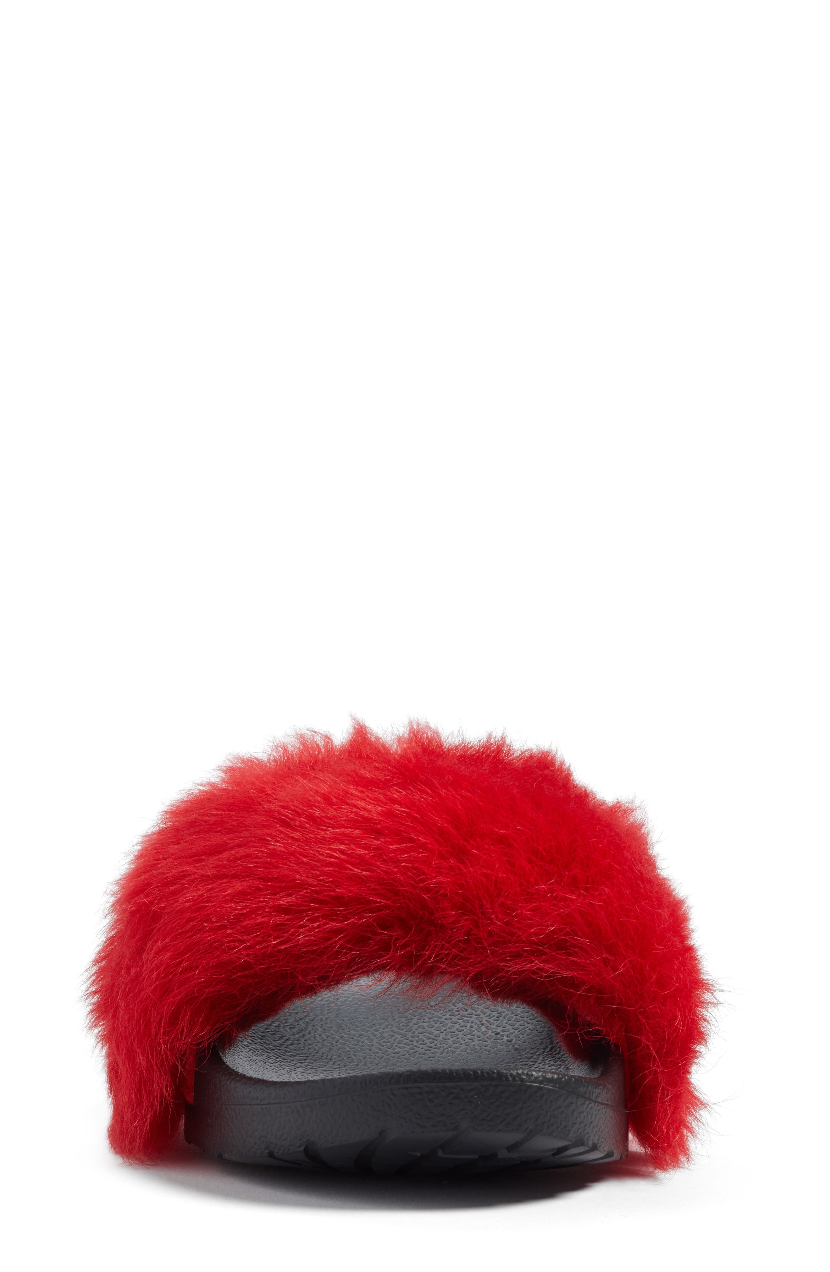UGG<sup>®</sup> Royale Genuine Shearling Slide Sandal, Alternate, color, 
