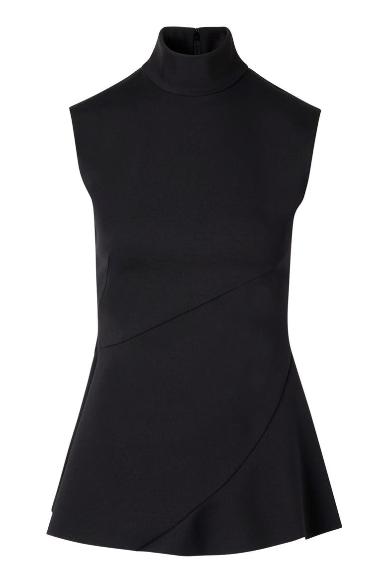 Signature Jersey Peplum Top, Alternate, color, BLACK