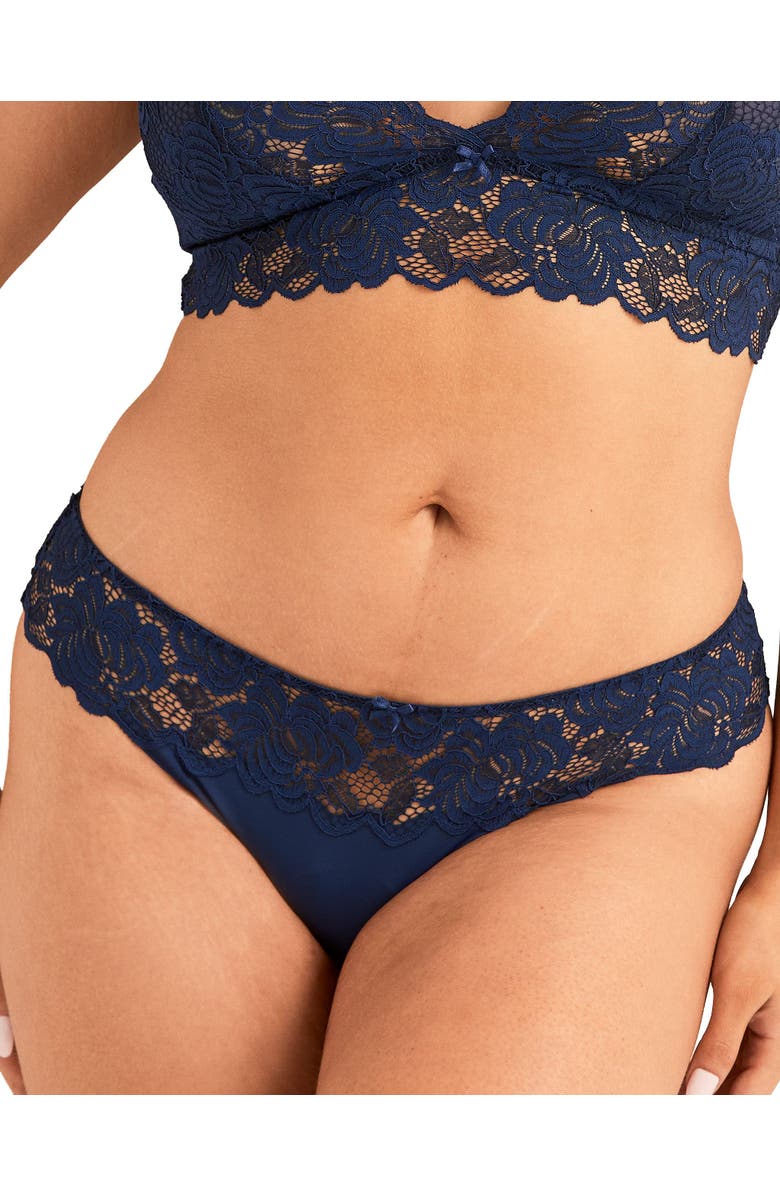 Adore Me Livi Cheeky Panties, Main, color, Dark Blue