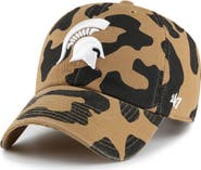'47 Women's '47 Michigan State Spartans Rosette Leopard Clean Up Adjustable Hat
