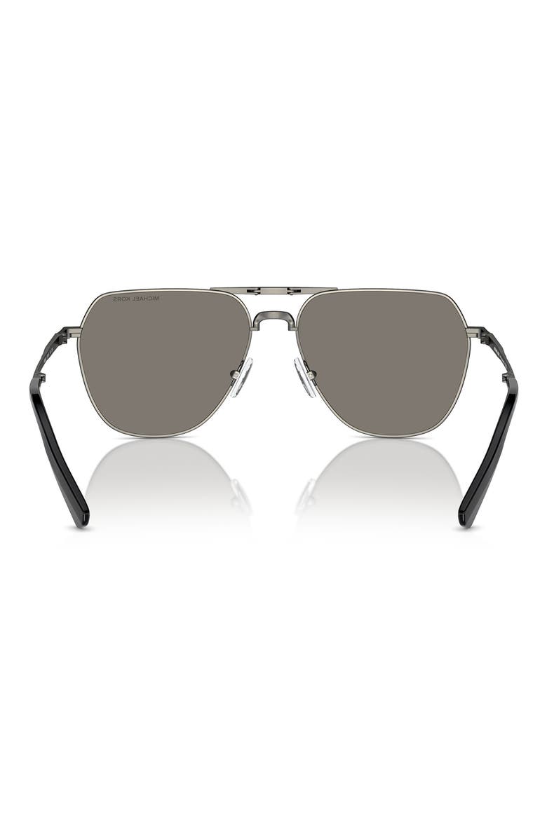 Keswick 59mm Pilot Sunglasses, Alternate, color, SHINY GUNMETAL